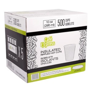 10-oz Brown Ripple Hot Cups